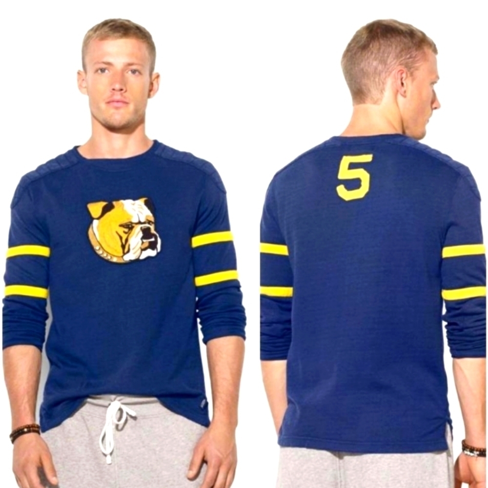 Ralph Lauren Polo 'Bulldog' Crewneck Rugby Varsity Shirt - Picture 2 of 9